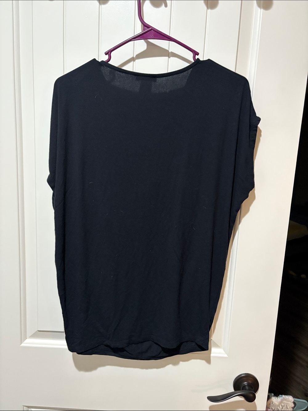 VENUS Black Draped Cowl Neck Short Sleeve Top - Picture 3 of 3